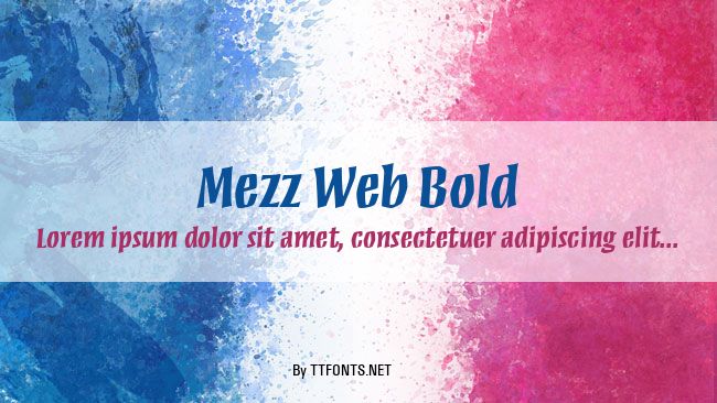 Mezz Web Bold example